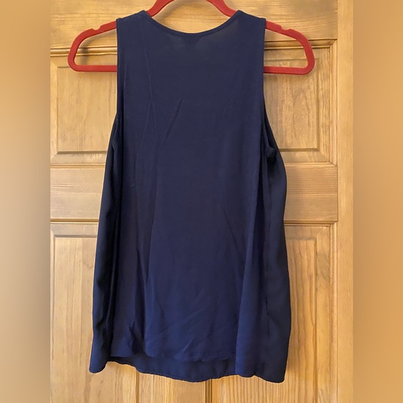 Ann Taylor Navy Blue Scoop Neck Tank - Picture 2 of 2